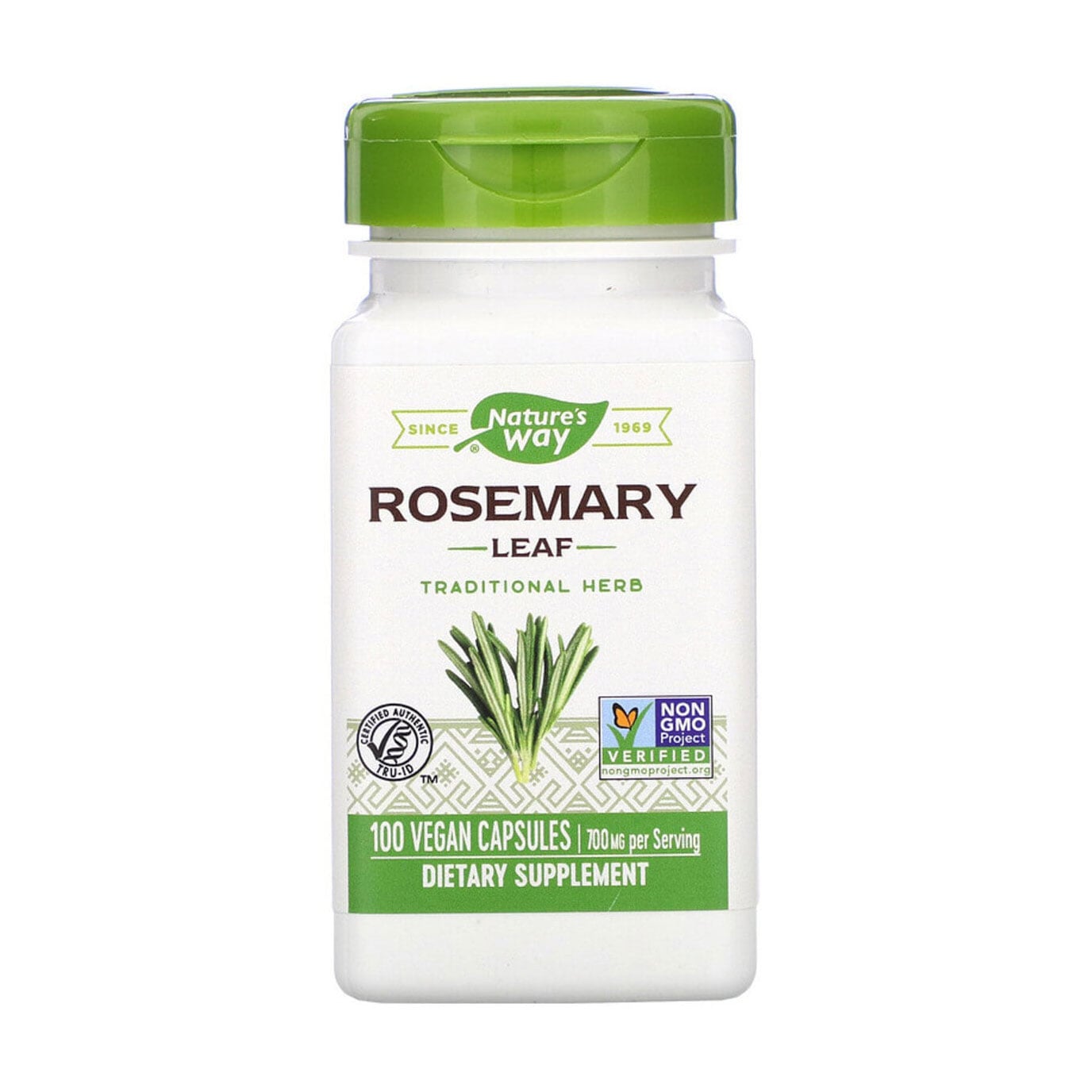Листя розмарину Nature's Way Rosemary Leaf 700 мг, 100 капсул